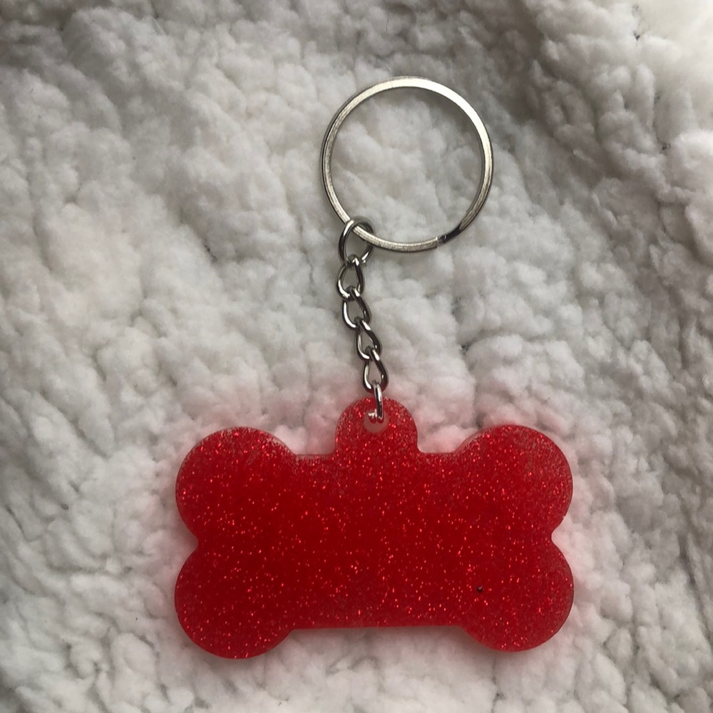 Dog bone keychain